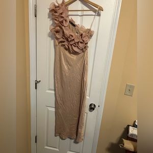 Nude pink maxi dress